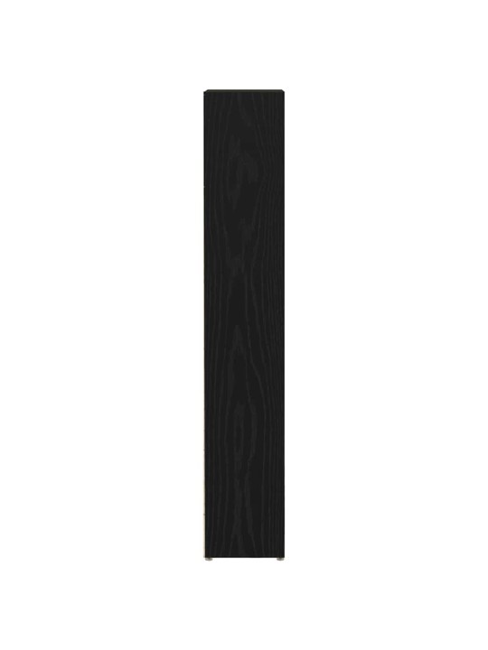 Skříňky na cd 2 ks černý dub 21x16x93,5 cm dřevěné konstrukce