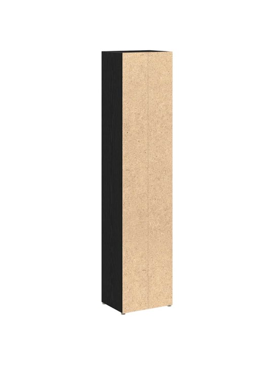 Skříňky na cd 2 ks černý dub 21x16x93,5 cm dřevěné konstrukce