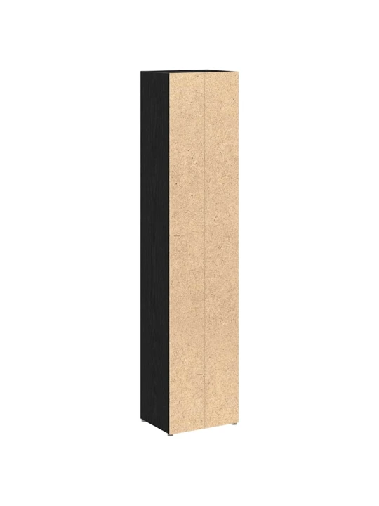 Skříňky na cd 2 ks černý dub 21x16x93,5 cm dřevěné konstrukce