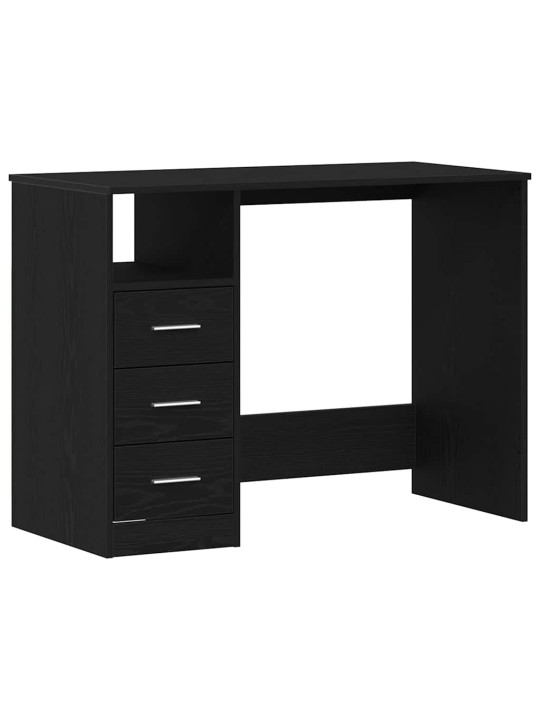 Psací stůl se zásuvkami černý dub 102x50x76 cm kompozitní dřevo