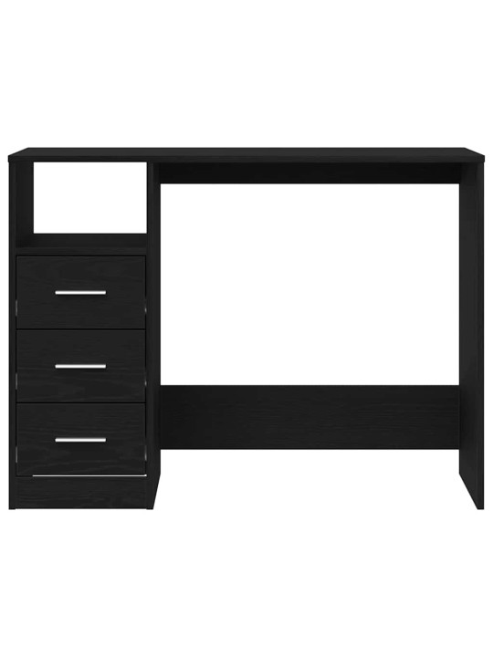 Psací stůl se zásuvkami černý dub 102x50x76 cm kompozitní dřevo