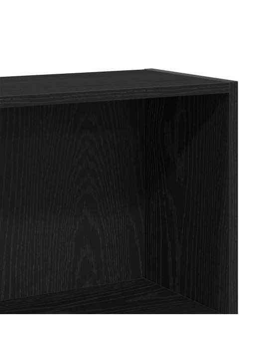 4-patrová knihovna černý dub 80x24x143 cm dřevěná konstrukce