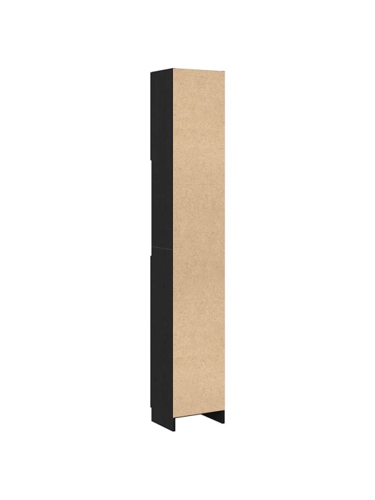 Koupelnová skříňka černý dub 32x25,5x190 cm dřevěná konstrukce