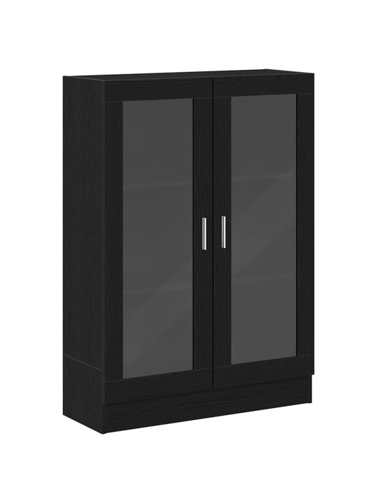 Skříňka na knihy černý dub 82,5x30,5x115 cm dřevěná konstrukce