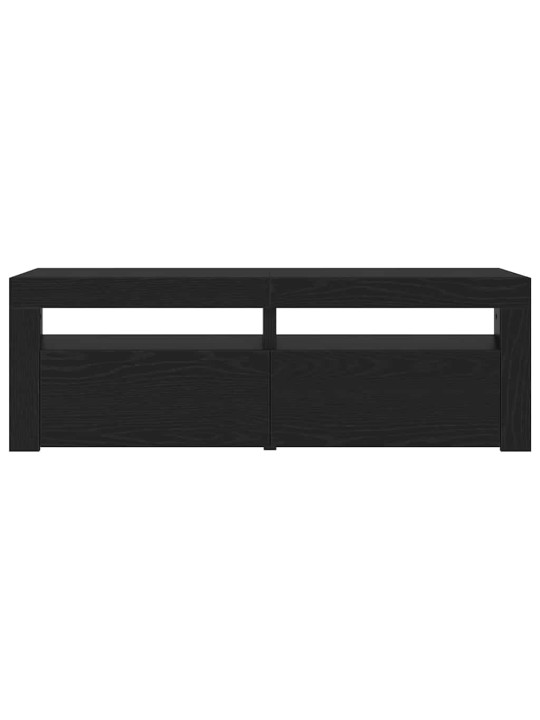 Tv stolek s led černý dub 120 x 35 x 40 cm kompozitní dřevo