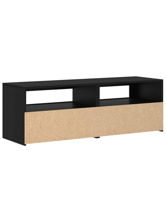 Tv stolek s led černý dub 120 x 35 x 40 cm kompozitní dřevo
