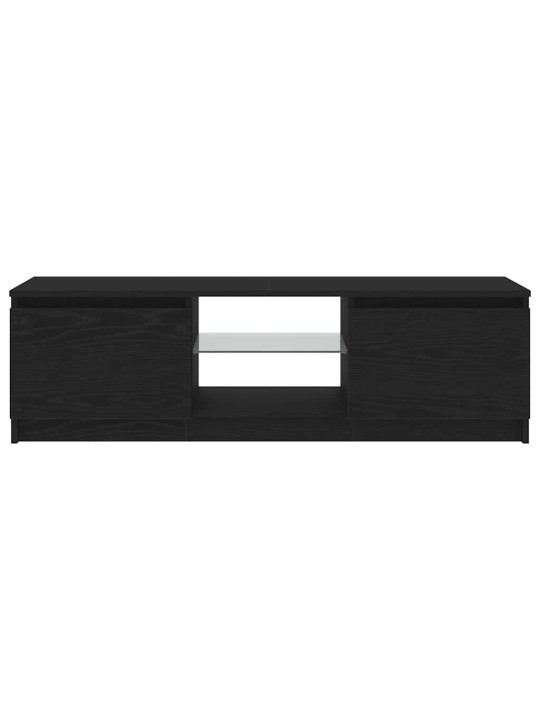 Tv stolek s led černý dub 120 x 30 x 36 cm kompozitní dřevo