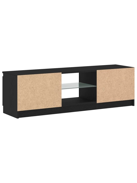 Tv stolek s led černý dub 120 x 30 x 36 cm kompozitní dřevo