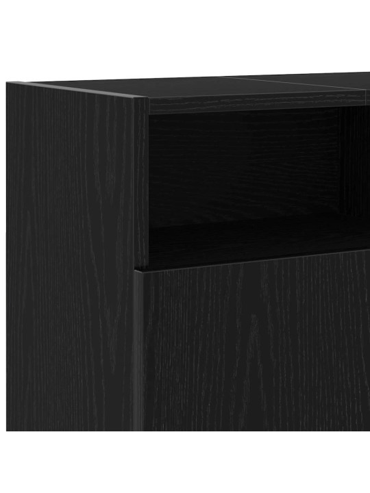 Tv stolek s led černý dub 120 x 30 x 50 cm kompozitní dřevo