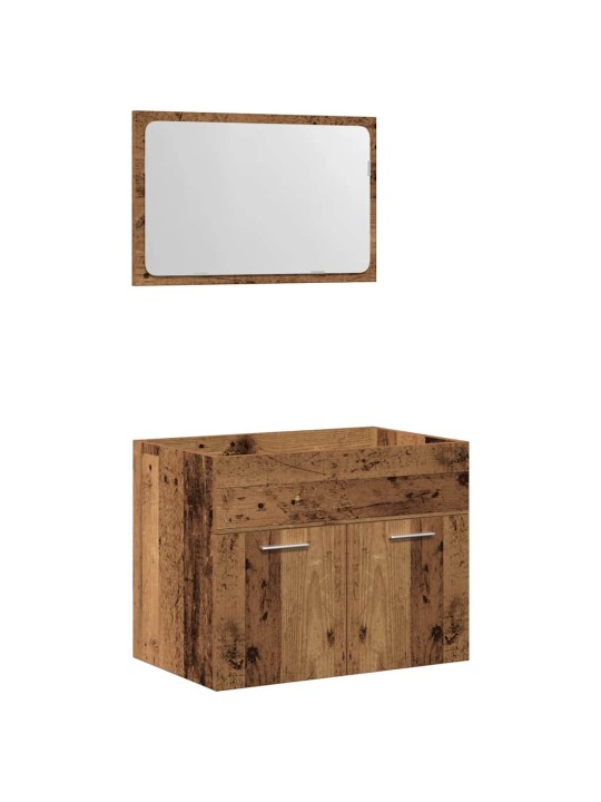 2dílná koupelnová sestava old wood kompozitní dřevo
