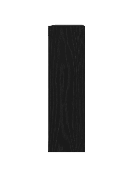 Nástěnná police černý dub 75 x 16 x 55 cm kompozitní dřevo
