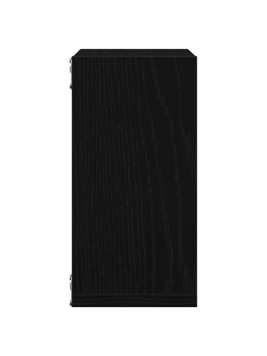 Nástěnné police kostky 2 ks černý dub 30x15x30 cm kompozit