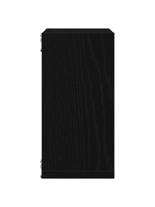 Nástěnné police kostky 4 ks černý dub 30x15x30 cm kompozit