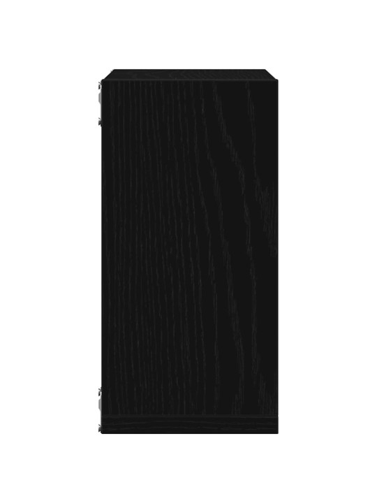 Nástěnné police kostky 6 ks černý dub 30x15x30 cm kompozit