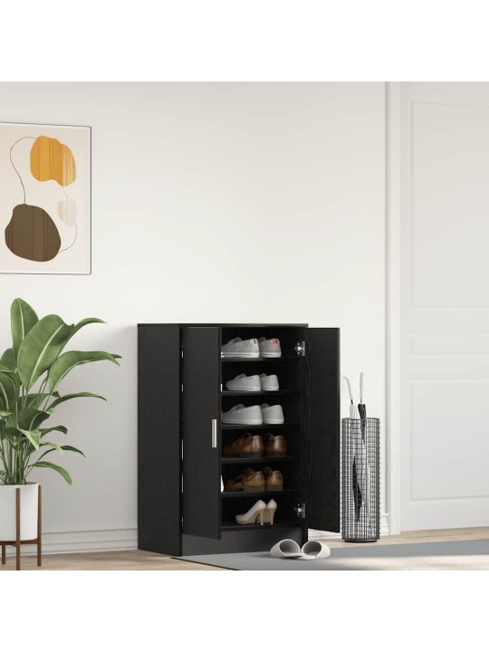 Botník černý dub 60x35x92 cm dřevěné konstrukce