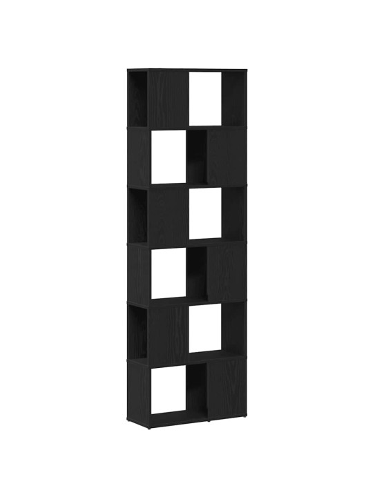 Skříňka na knihy/rozdělovač pokojů dub černý 60x24x186 cm