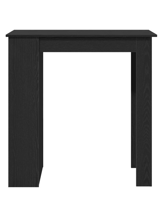 Barový stůl s úložným regálem dub černý 102x50x103,5 cm