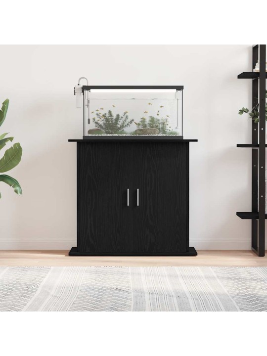 Stojan na akvárium dub černý 81x36x73 cm dřevěná konstrukce