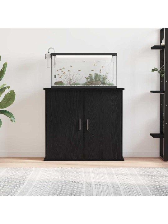 Stojan na akvárium dub černý 81x36x73 cm dřevěná konstrukce