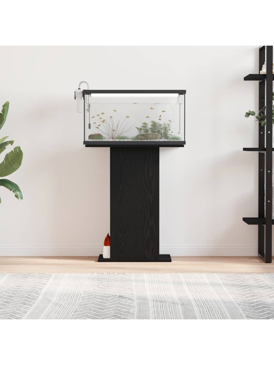 Stojan na akvárium dub černý 60,5x36x72,5 cm dřevěná konstrukce