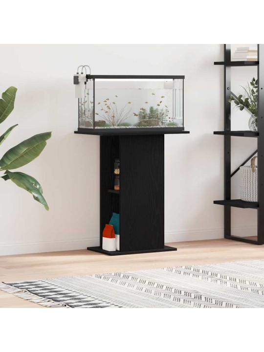 Stojan na akvárium dub černý 60,5x36x72,5 cm dřevěná konstrukce