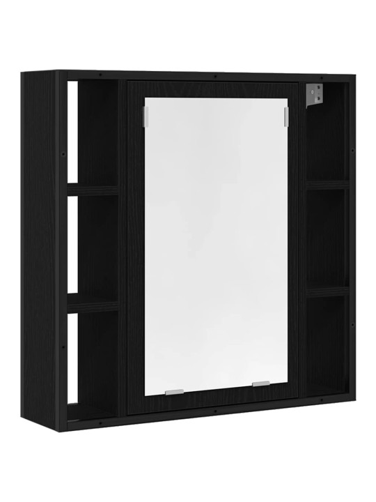 Koupelnová zrcadlová skříňka černý dub 60x16x60 cm kompozit
