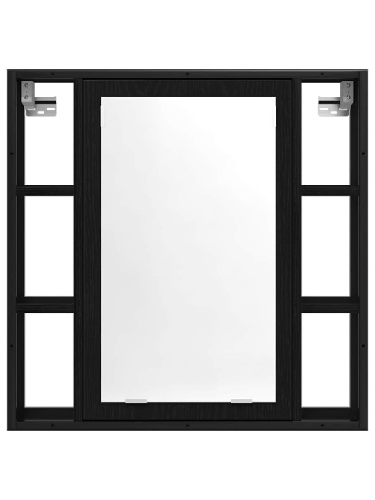 Koupelnová zrcadlová skříňka černý dub 60x16x60 cm kompozit