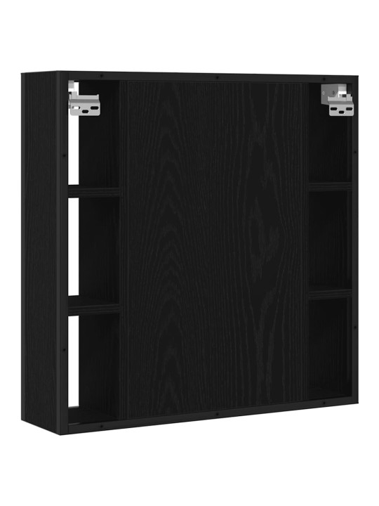 Koupelnová zrcadlová skříňka černý dub 60x16x60 cm kompozit