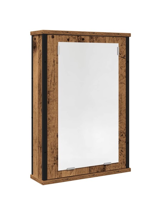 Koupelnová skříňka se zrcadlem old wood 42x12x60 cm kompozit