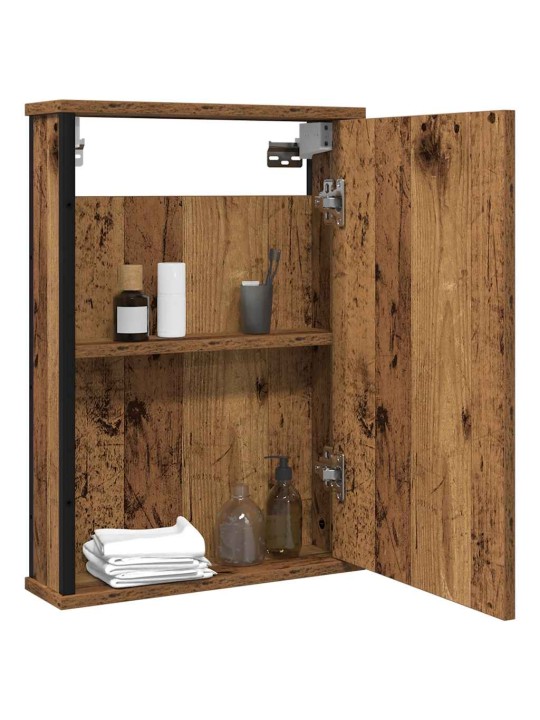 Koupelnová skříňka se zrcadlem old wood 42x12x60 cm kompozit