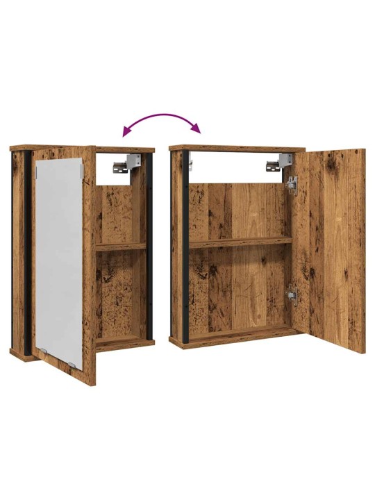 Koupelnová skříňka se zrcadlem old wood 42x12x60 cm kompozit