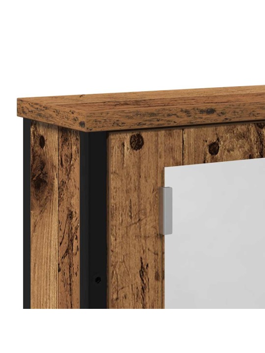 Koupelnová skříňka se zrcadlem old wood 42x12x60 cm kompozit