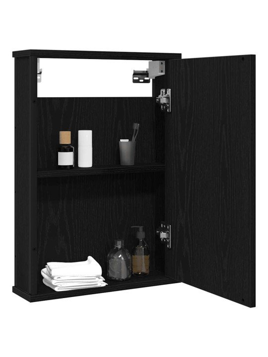 Koupelnová zrcadlová skříňka černý dub 42x12x60 cm kompozit