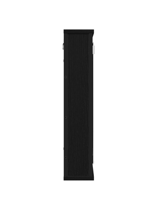 Koupelnová zrcadlová skříňka černý dub 42x12x60 cm kompozit