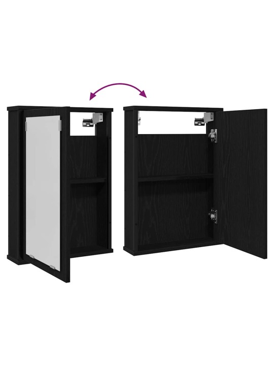 Koupelnová zrcadlová skříňka černý dub 42x12x60 cm kompozit