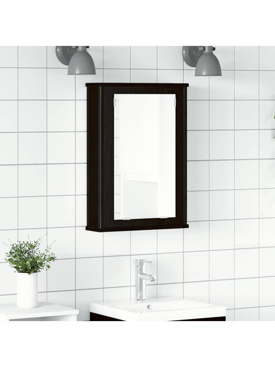 Koupelnová zrcadlová skříňka černý dub 42x12x60 cm kompozit