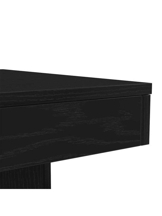 Konferenční stolek s led světly dub černý 50x50x40 cm