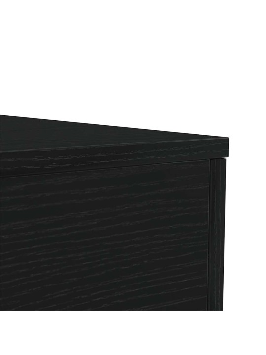 Konferenční stolek s led světly dub černý 50x50x40 cm