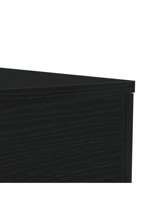 Konferenční stolek s led světly dub černý 90x50x40 cm