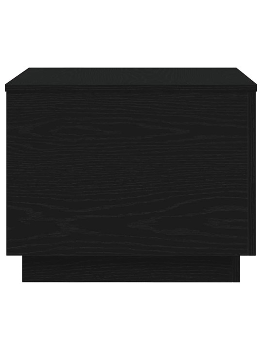 Konferenční stolek s led světly dub černý 50x50x40 cm
