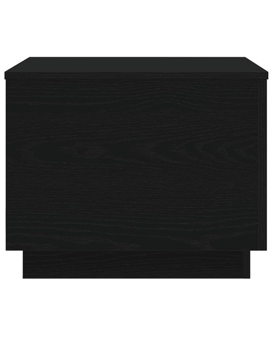 Konferenční stolek s led světly dub černý 50x50x40 cm