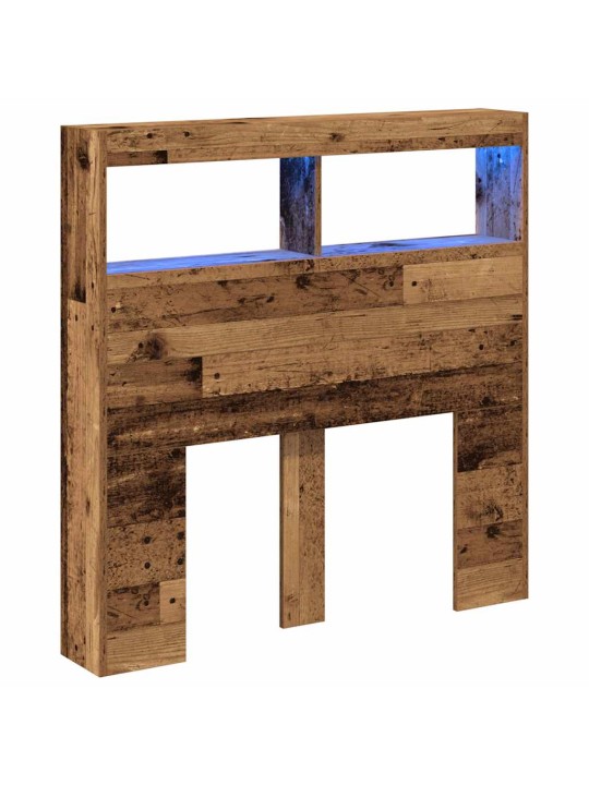 Čelní skříň s led staré dřevo 100x17x102 cm