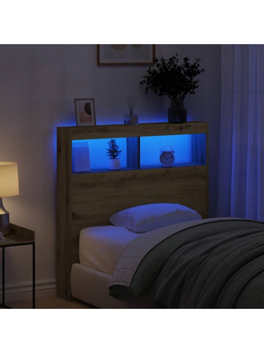 Čelní skříň s led artisan dub 100x17x102 cm