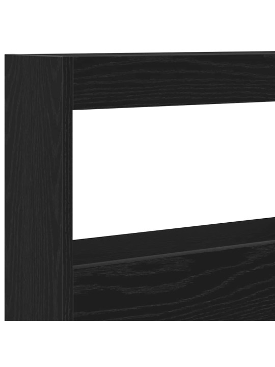 Čelní skříň s led diodami dub černý 100x17x102 cm