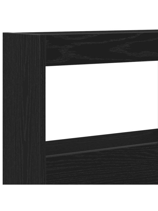 Čelní skříň s led diodami dub černý 140x17x102 cm