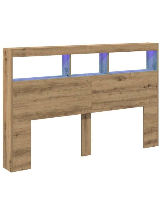 Čelní skříň s led artisan dub 160x17x102 cm