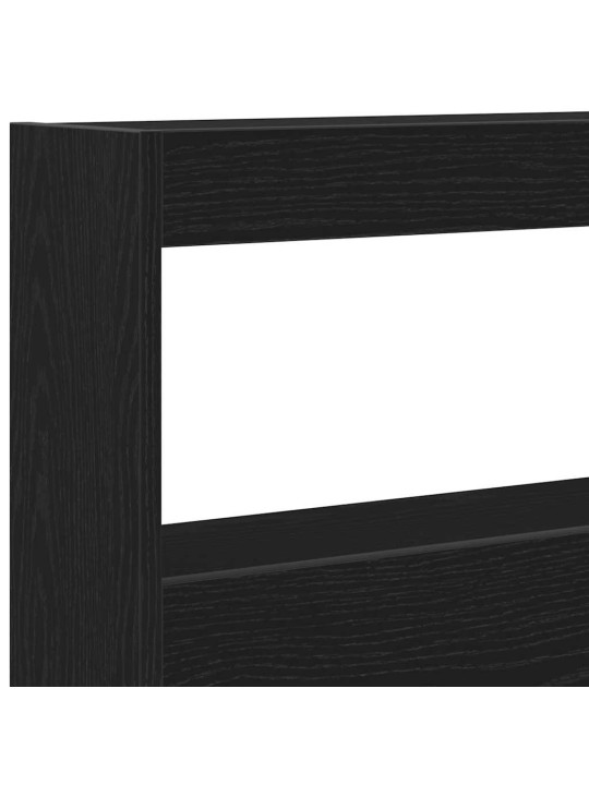 Čelní skříň s led diodami dub černý 160x17x102 cm