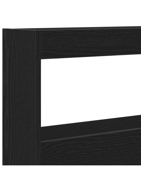 Čelní skříň s led diodami dub černý 180x17x102 cm