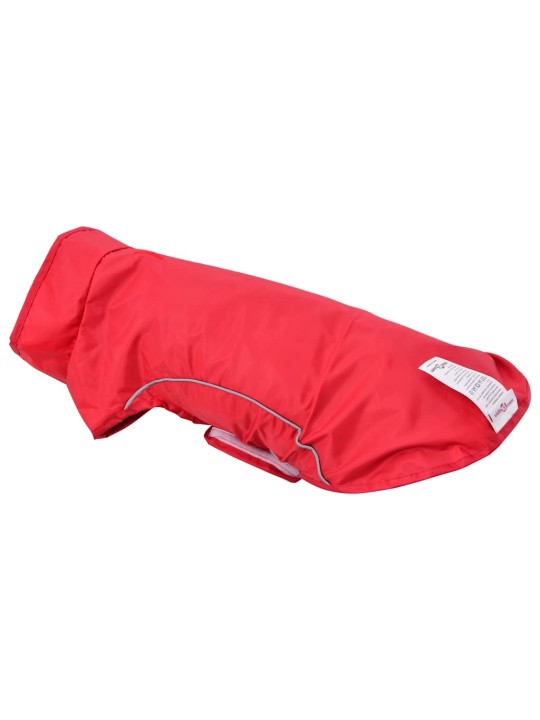 Pláštěnka pro psy s reflexními proužky polyester červená xs