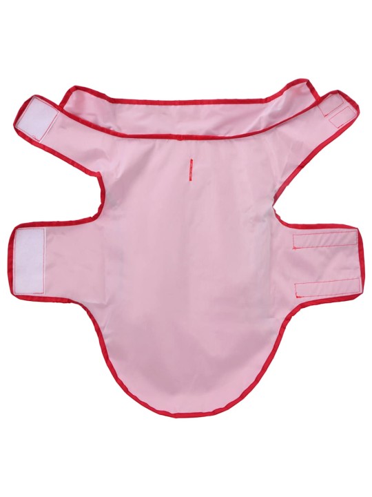Pláštěnka pro psy s reflexními proužky polyester červená m